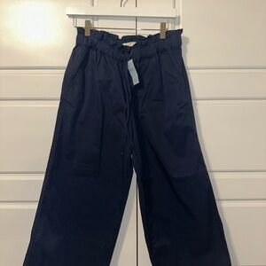 LOFT Petite Navy Blue Elastic-Waist Casual Pants
